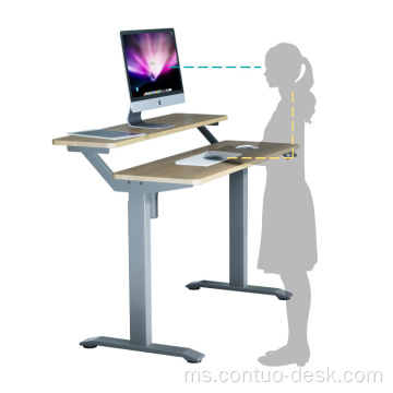 2024 Modern Dua Lapisan Desktop Di Ruang Tamu Perabot Pejabat Mewah Meja Besar